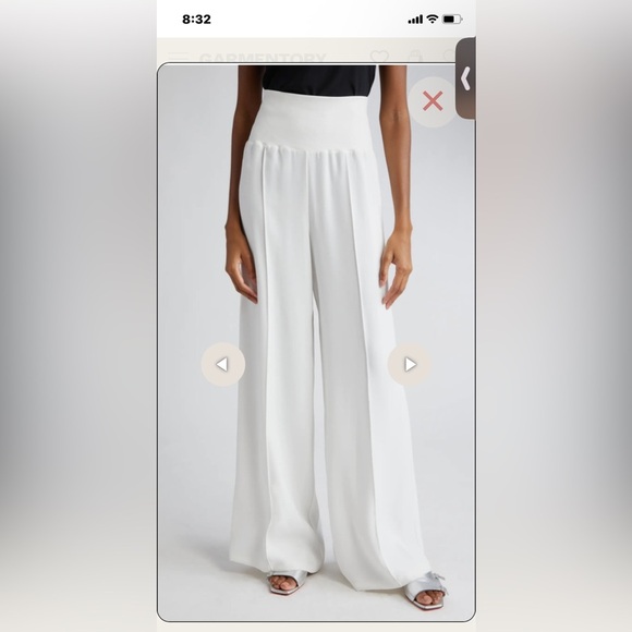 ATM Women’s White Palazzo Wide Leg Tall Flowy Pants NEW size small - Picture 11 of 14